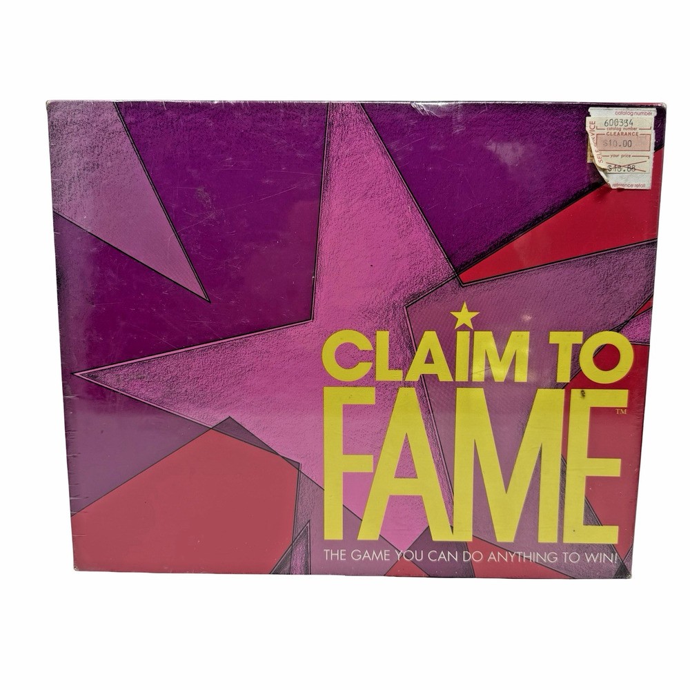 Vintage 1990 Claim To Fame Board Game Sealed Parker Brothers Tonka USA